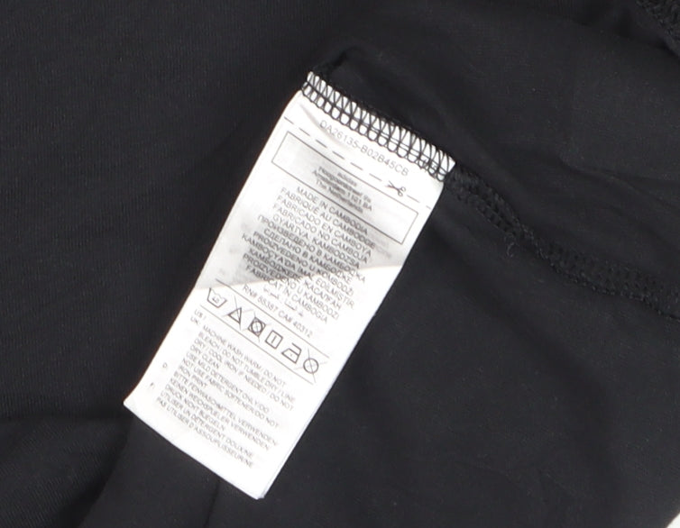 Adidas Women’s Black Cropped Relaxed Fit Training T-Shirt Size M