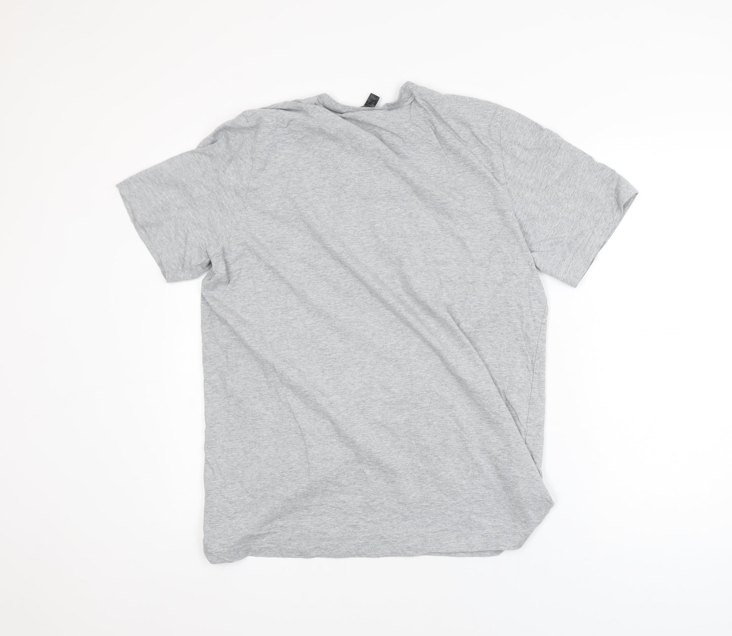 Adidas Boys Grey Large Logo T-Shirt Short Sleeve Sports Cotton Top