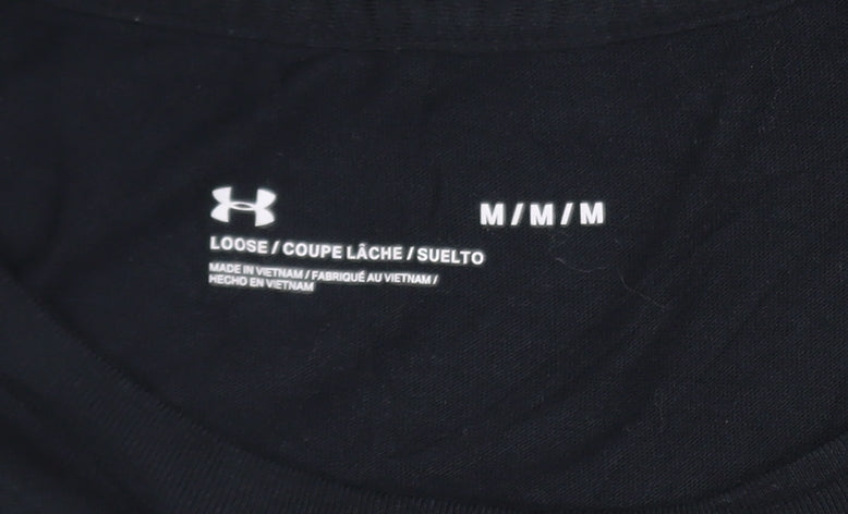 Under Armour Mens Black M Loose Fit Short Sleeve Sports T-Shirt