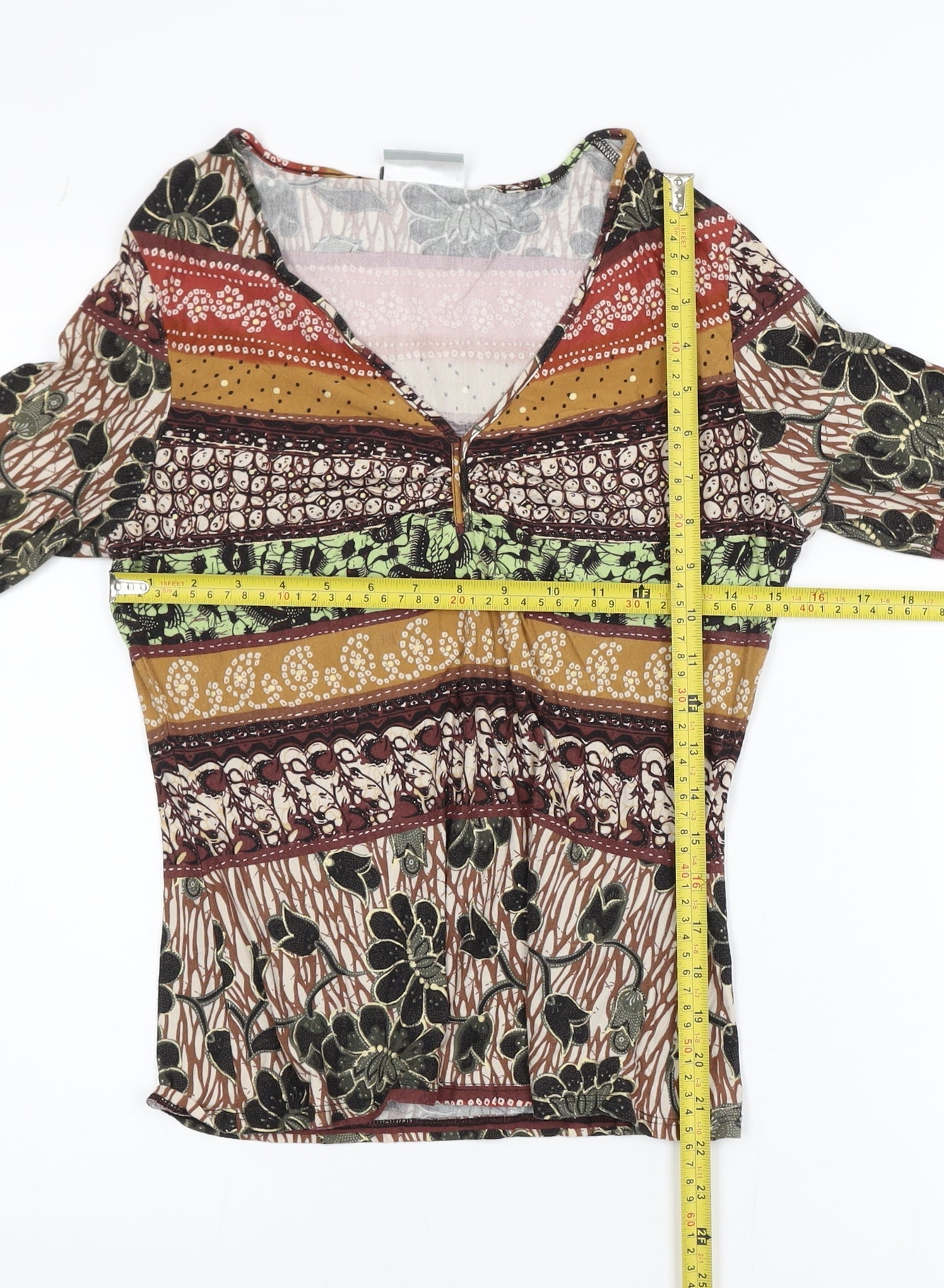 Wallis Womens Multicoloured Viscose Tunic Top Size 16