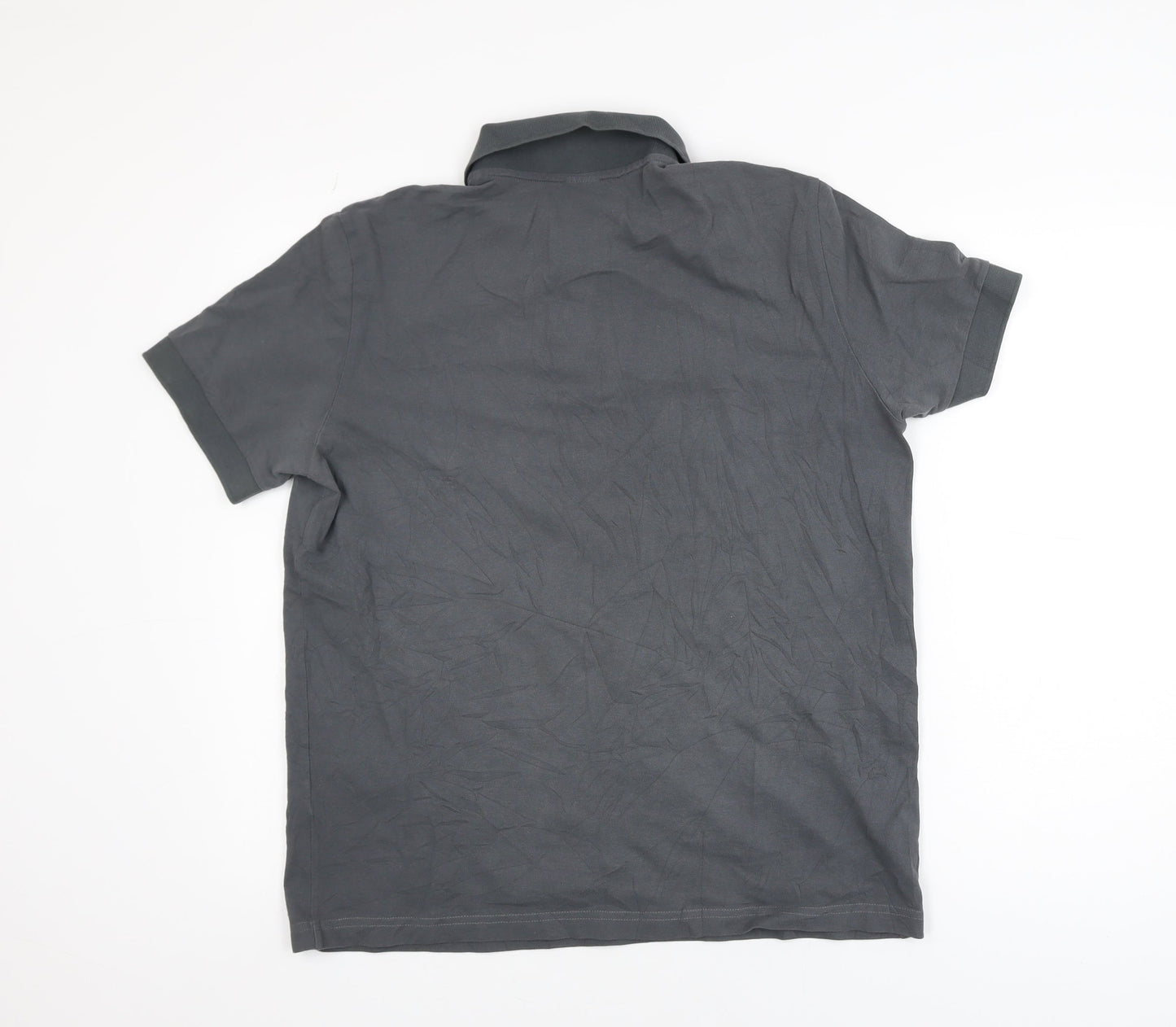 Hugo Boss Men's Grey Classic Fit Short Sleeve Polo Shirt L