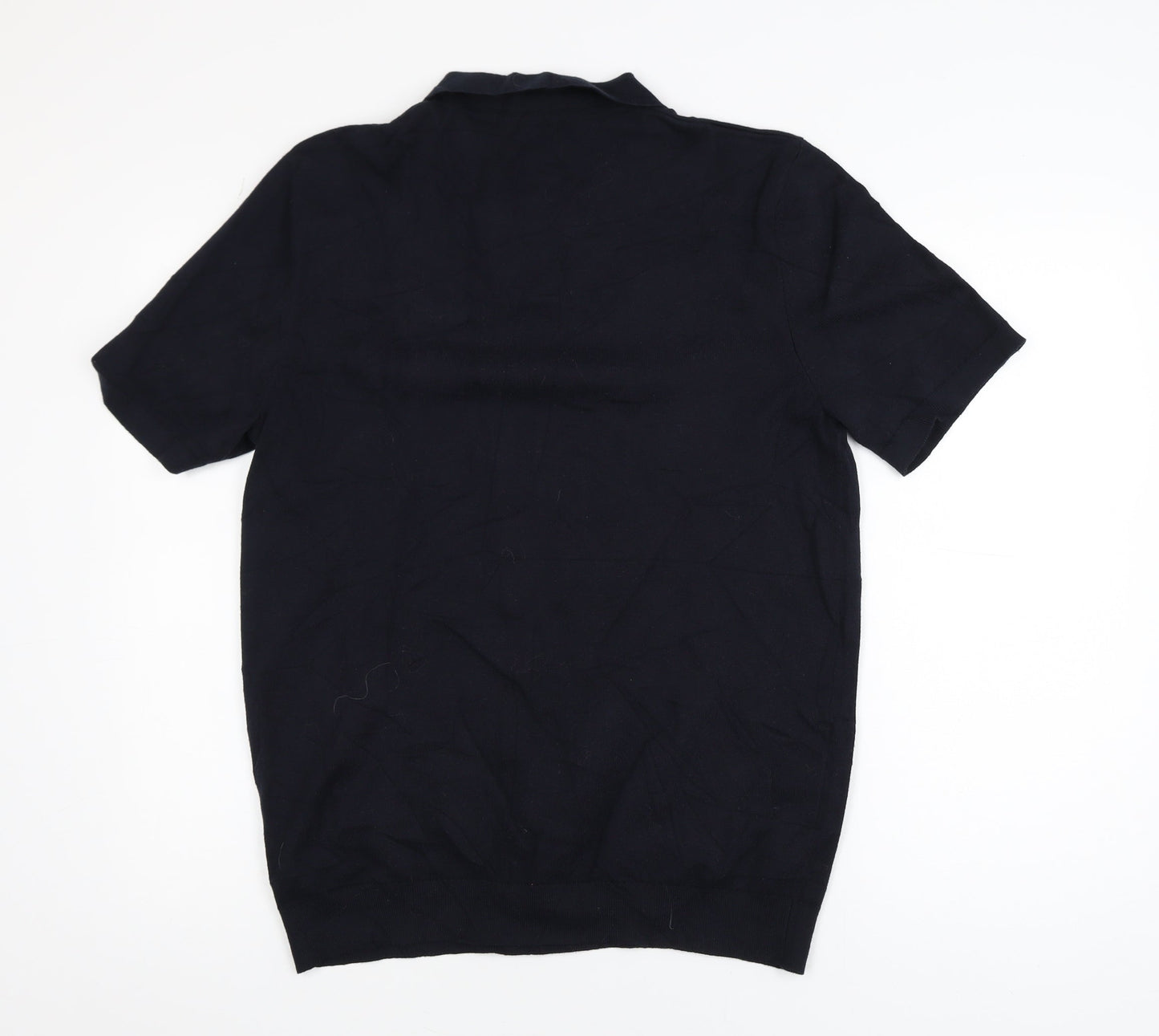Threadbare Men's Black Regular Fit Cotton Polo Shirt M