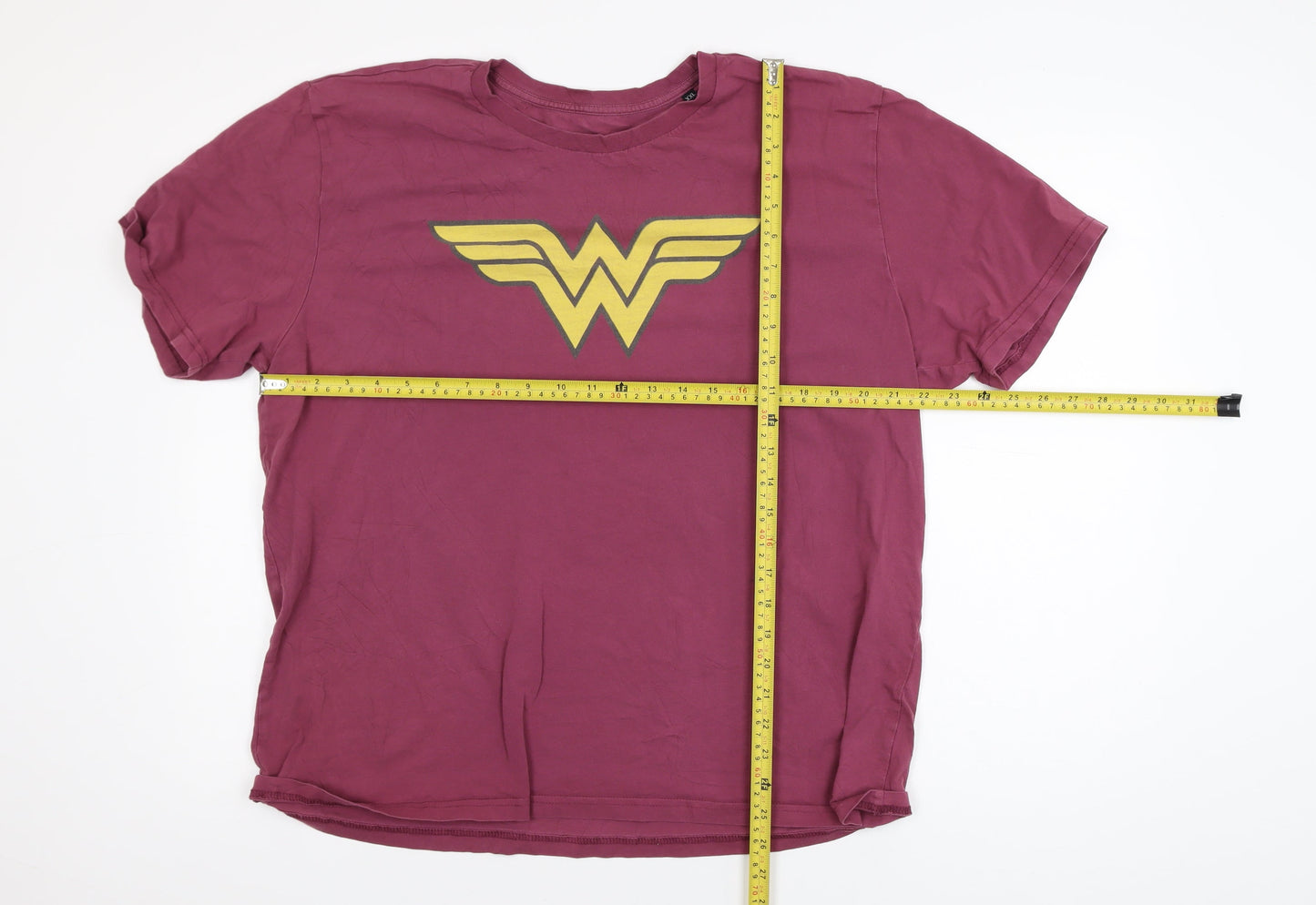 Wonder Woman Unisex Adults Red 2XL Cotton Graphic T-Shirt