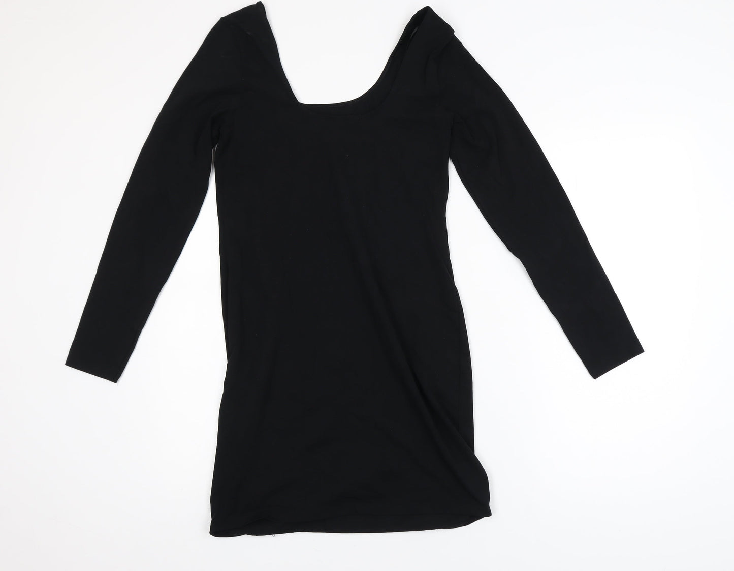 Miss Selfridge Women’s Black Bodycon Dress UK 14 Long Sleeve