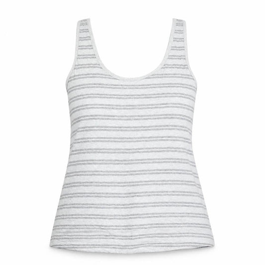 Superdry Womens Grey Striped Cotton Tank Top UK 8 Summer Casual