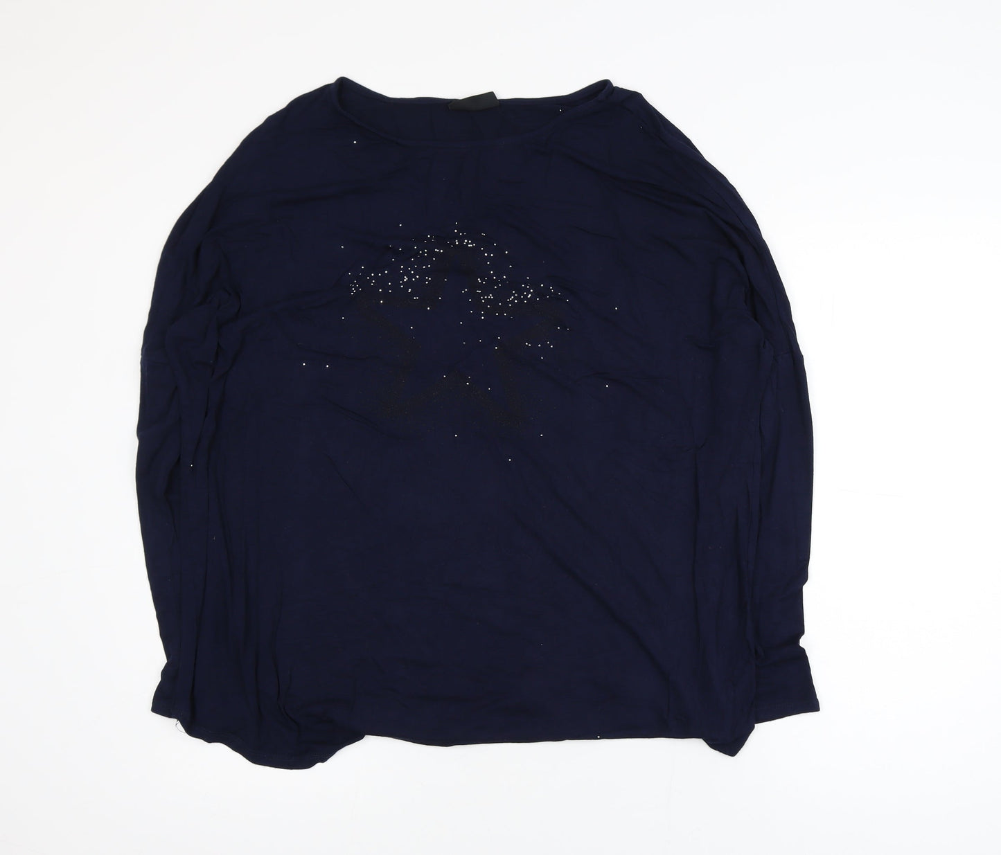 Wallis Women’s Blue Long Sleeve Beaded Blouse Size L
