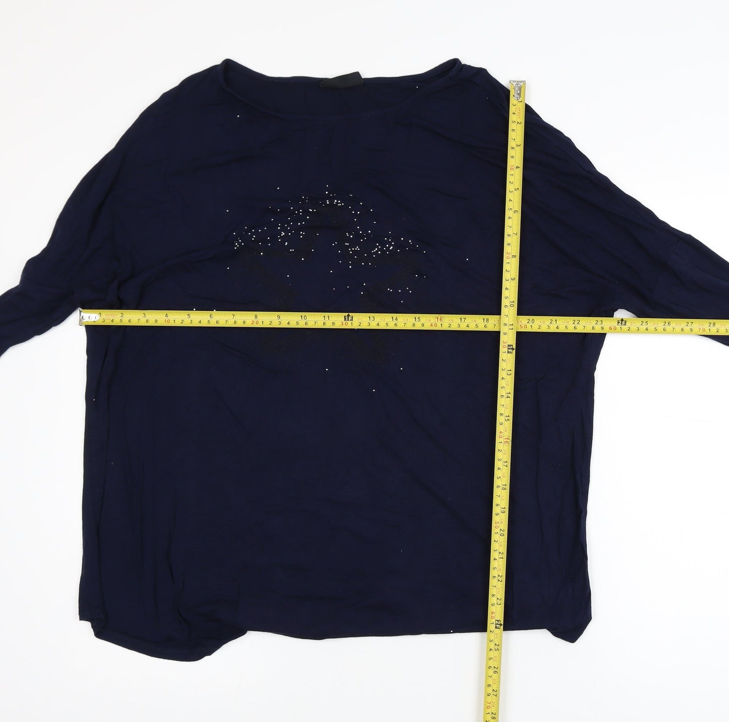Wallis Women’s Blue Long Sleeve Beaded Blouse Size L