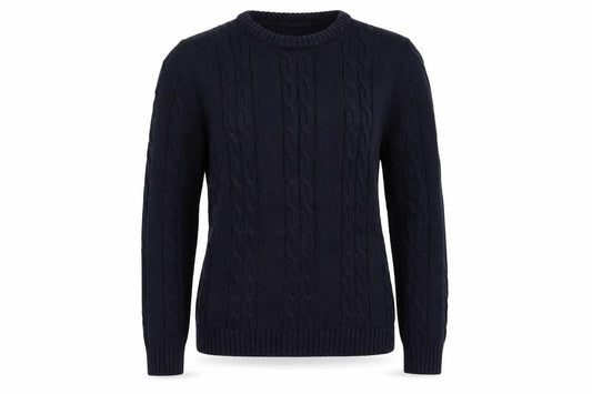 Marks & Spencer Womens Blue Cable-Knit Cotton Jumper UK 12
