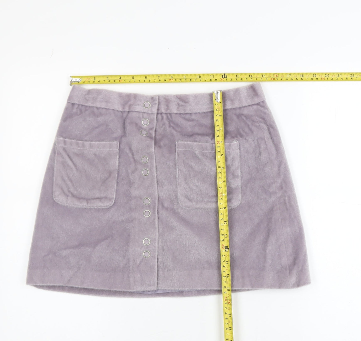 Urban Bliss Women's Purple Short A-Line Velvet Skirt Size 12