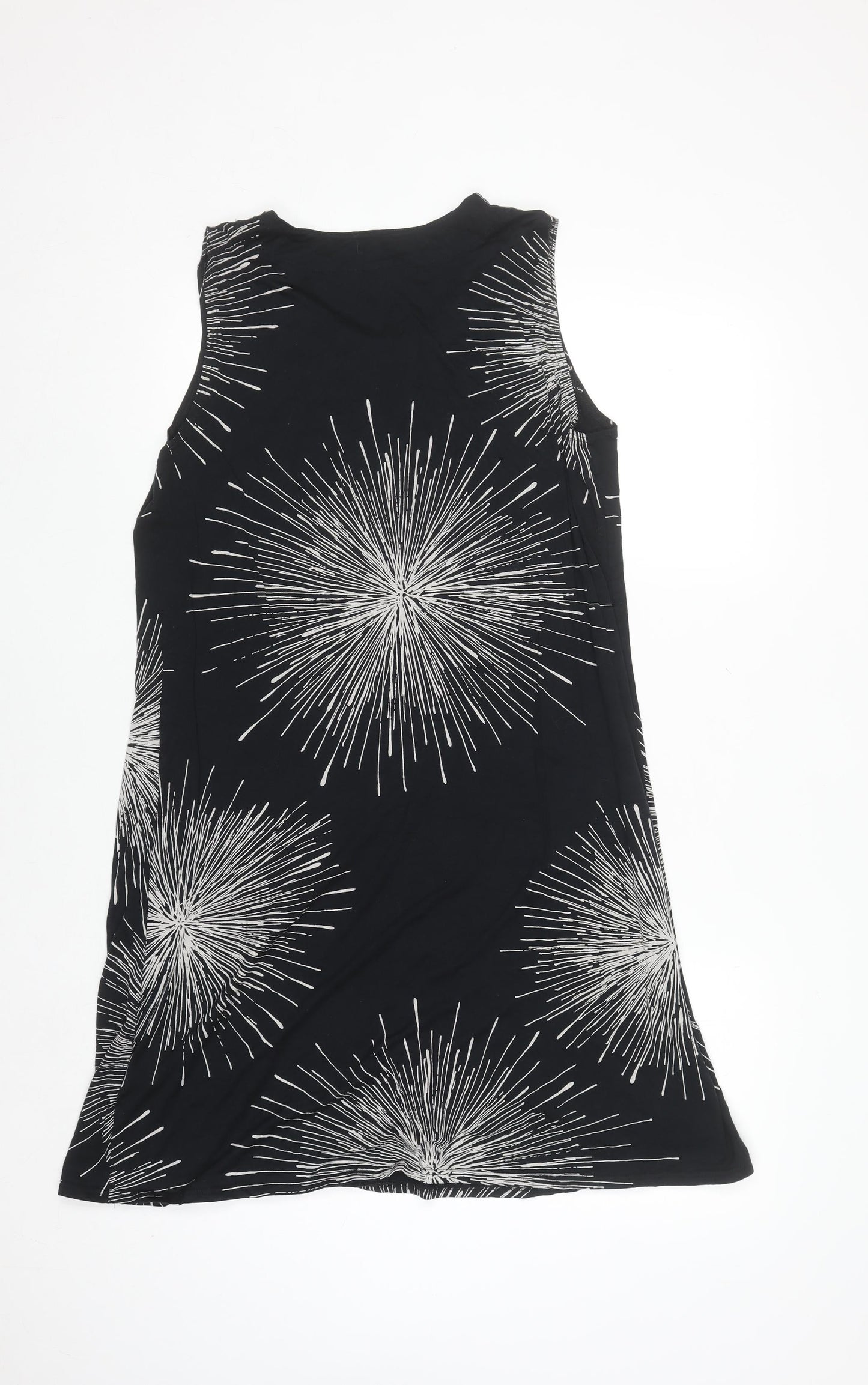 Nanso Womens Black Lyocell Sleeveless Shift Dress L