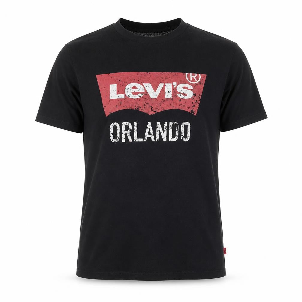 Levi's Men's Black Orlando Graphic Cotton T-Shirt XS