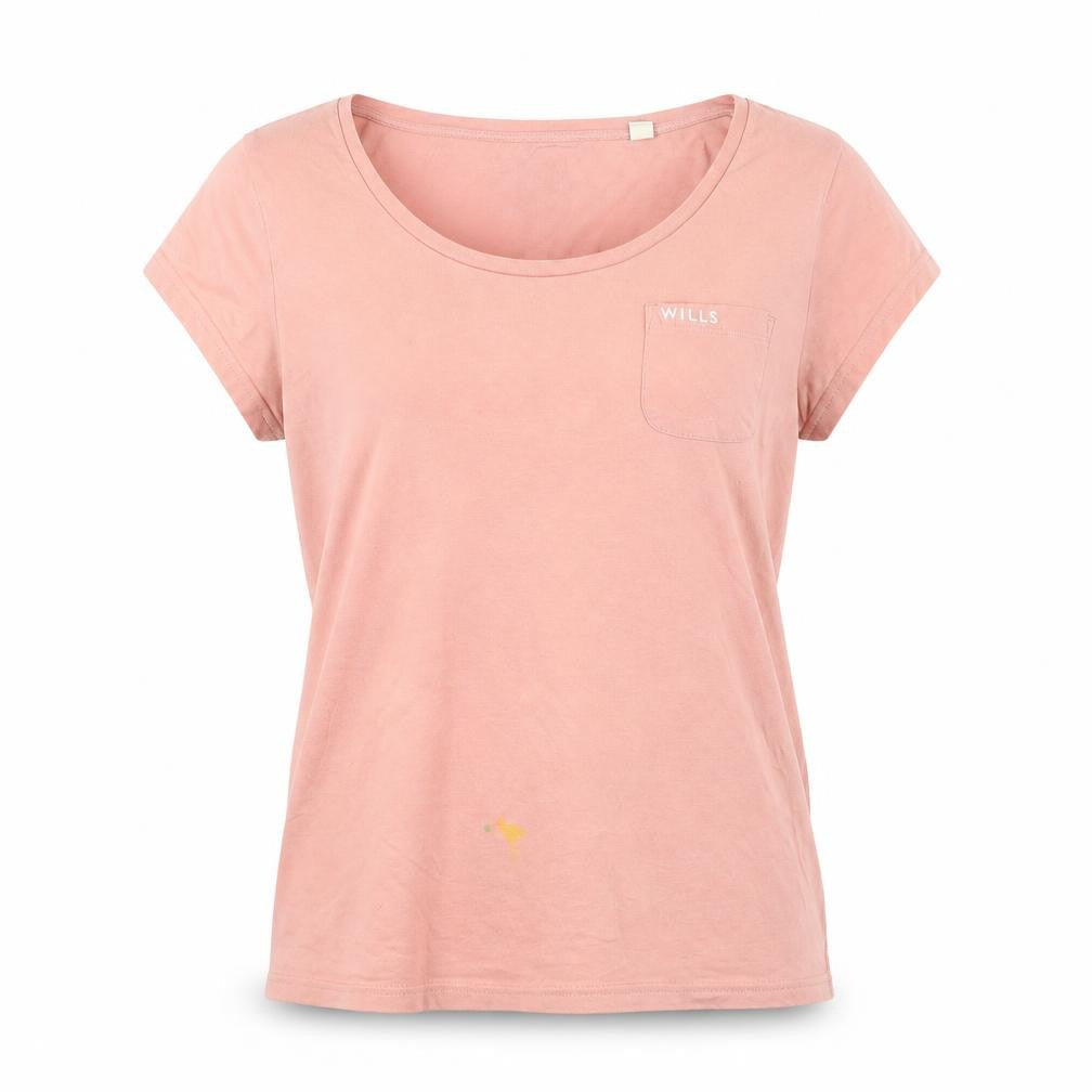 Jack Wills Women’s Pink Cotton Blend Short Sleeve T-Shirt UK 12