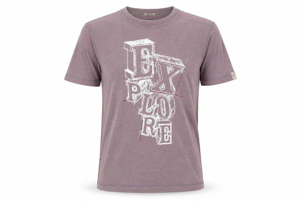 FatFace Men's Purple Explorer Slim Fit Graphic T-Shirt Size L