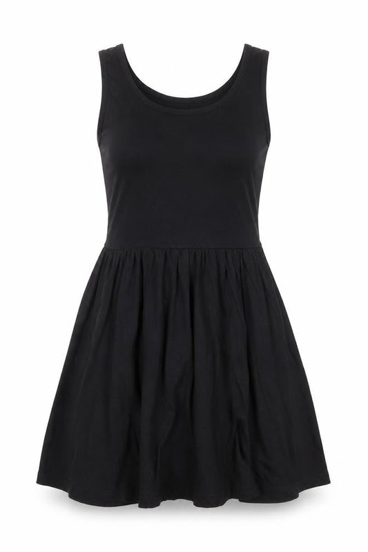 Missguided Women Black Skater Dress Size 8 Sleeveless Scoop Neck