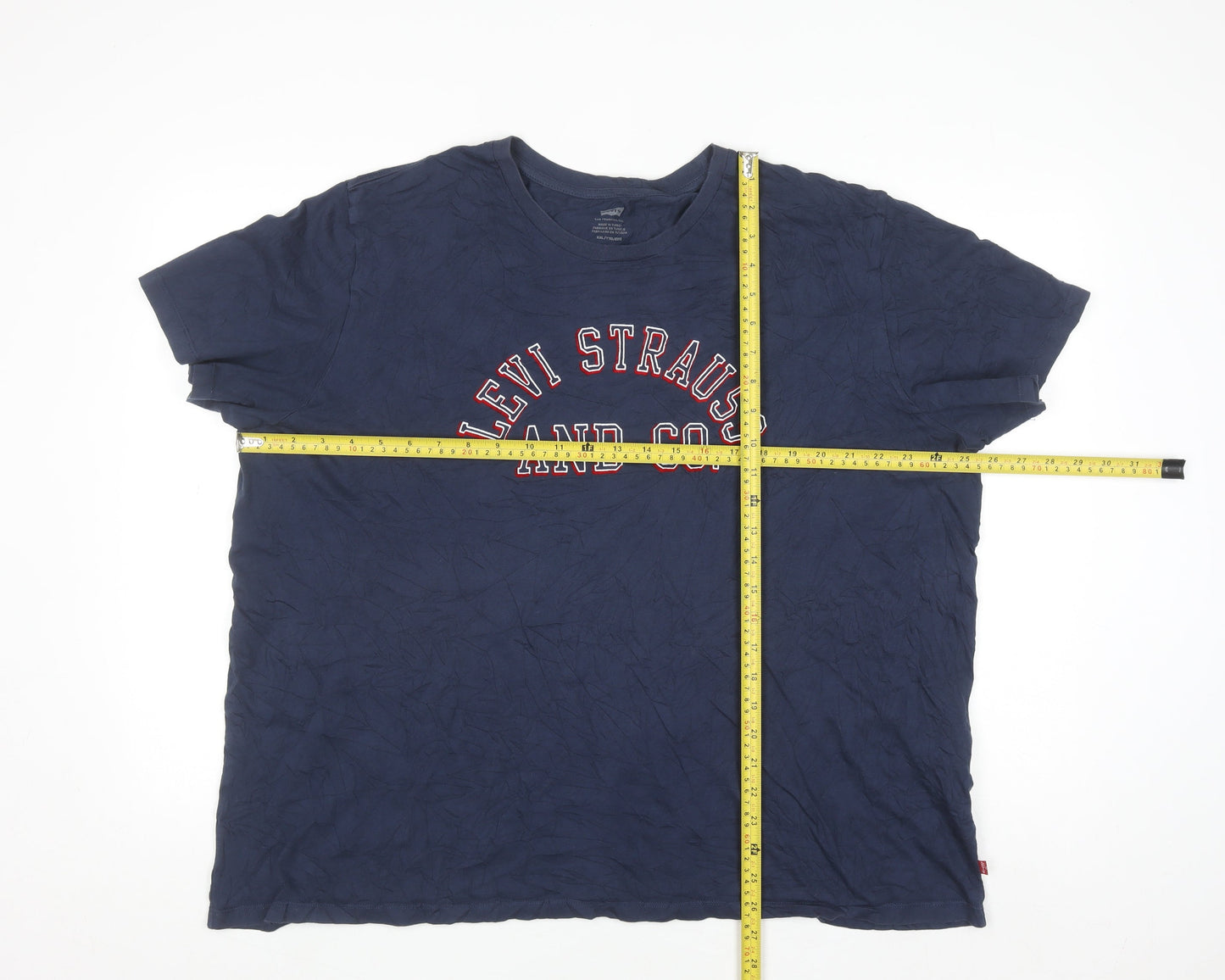 Levi's Men's Blue 2XL Crew Neck Graphic Logo T-Shirt