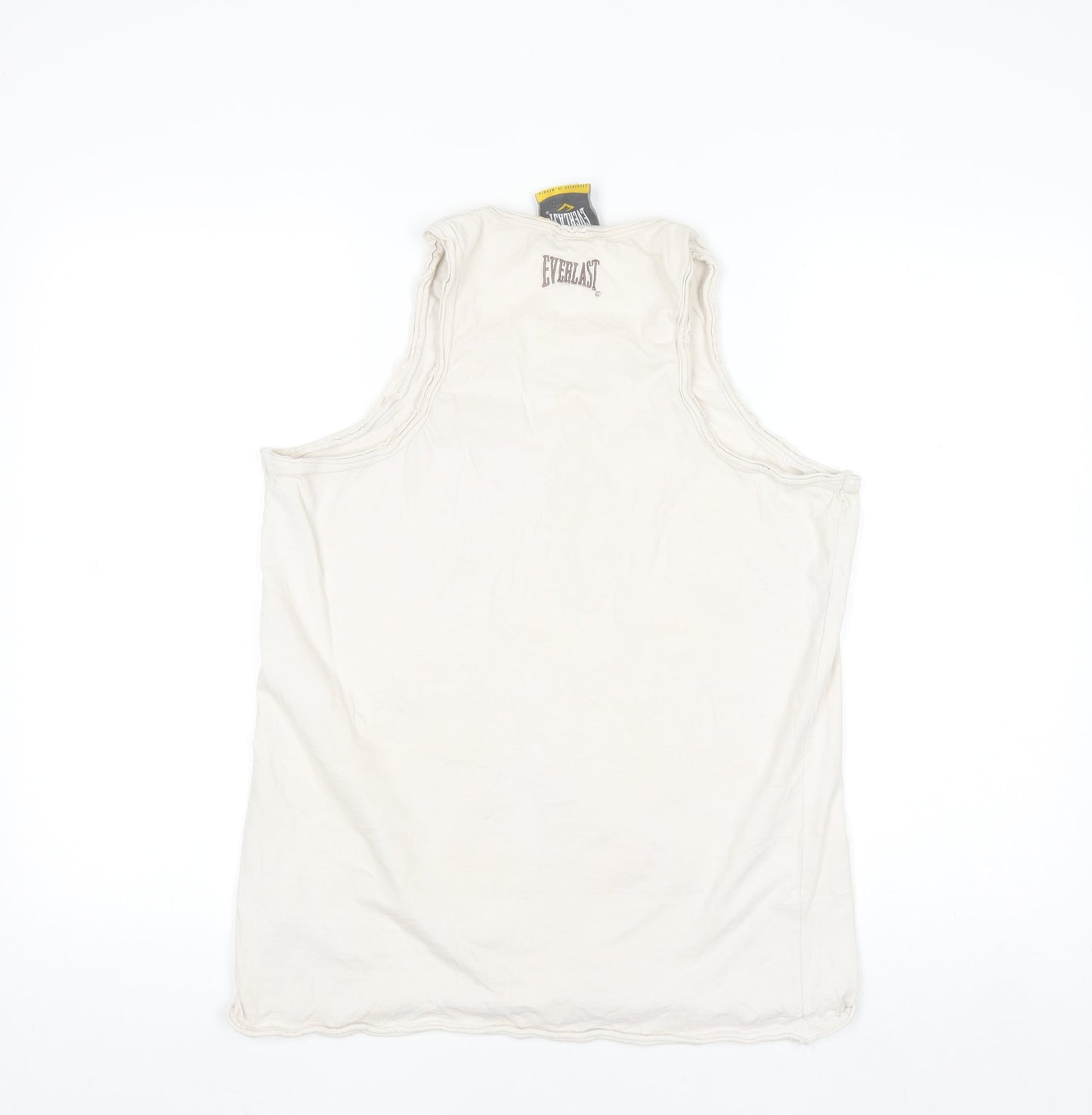 Everlast Men’s Beige Graphic Sports Vest Sleeveless Top M