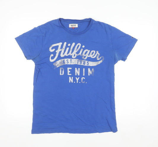 Tommy Hilfiger Denim Men's Blue Crew Neck Short Sleeve T-Shirt M