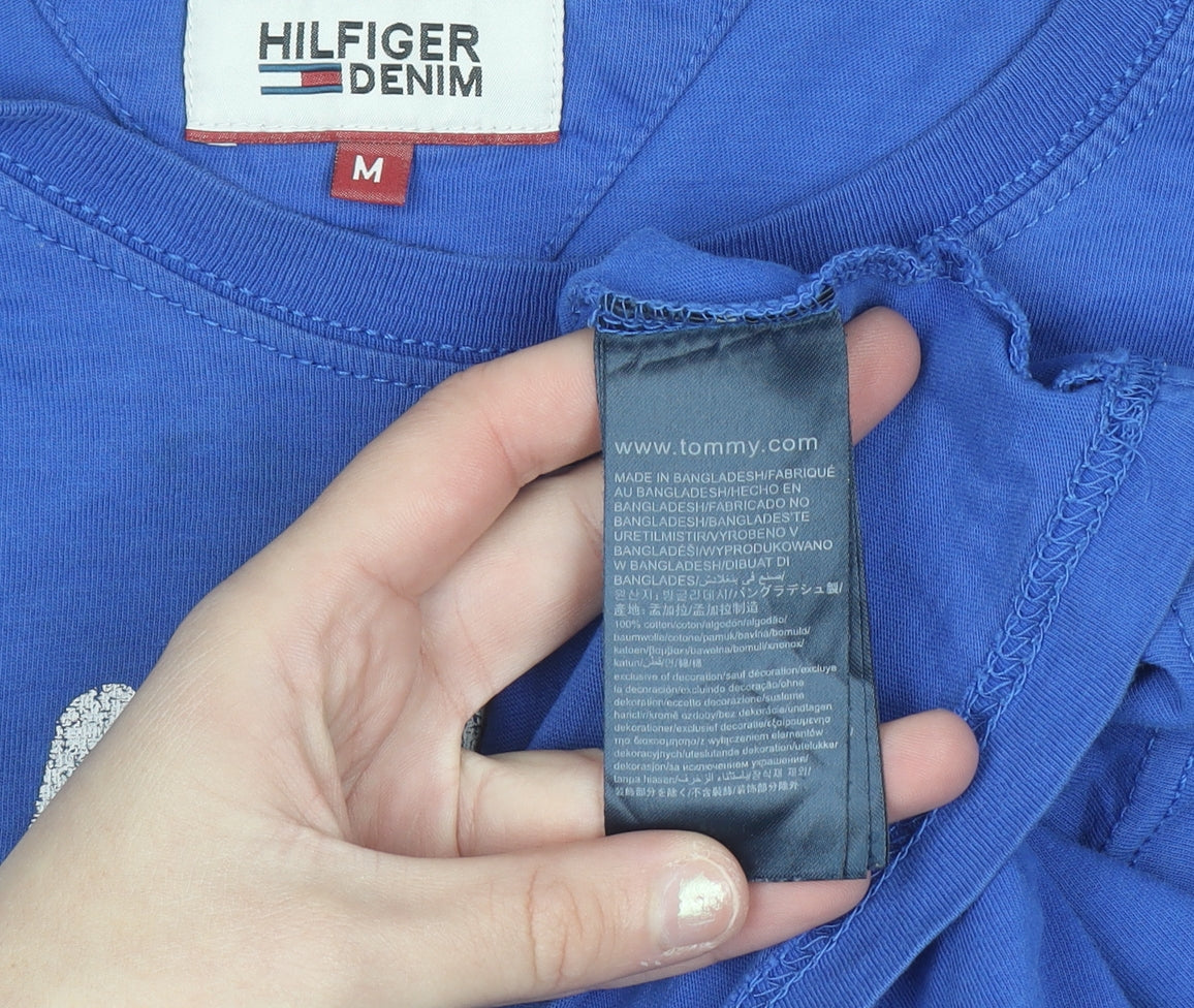 Tommy Hilfiger Denim Men's Blue Crew Neck Short Sleeve T-Shirt M