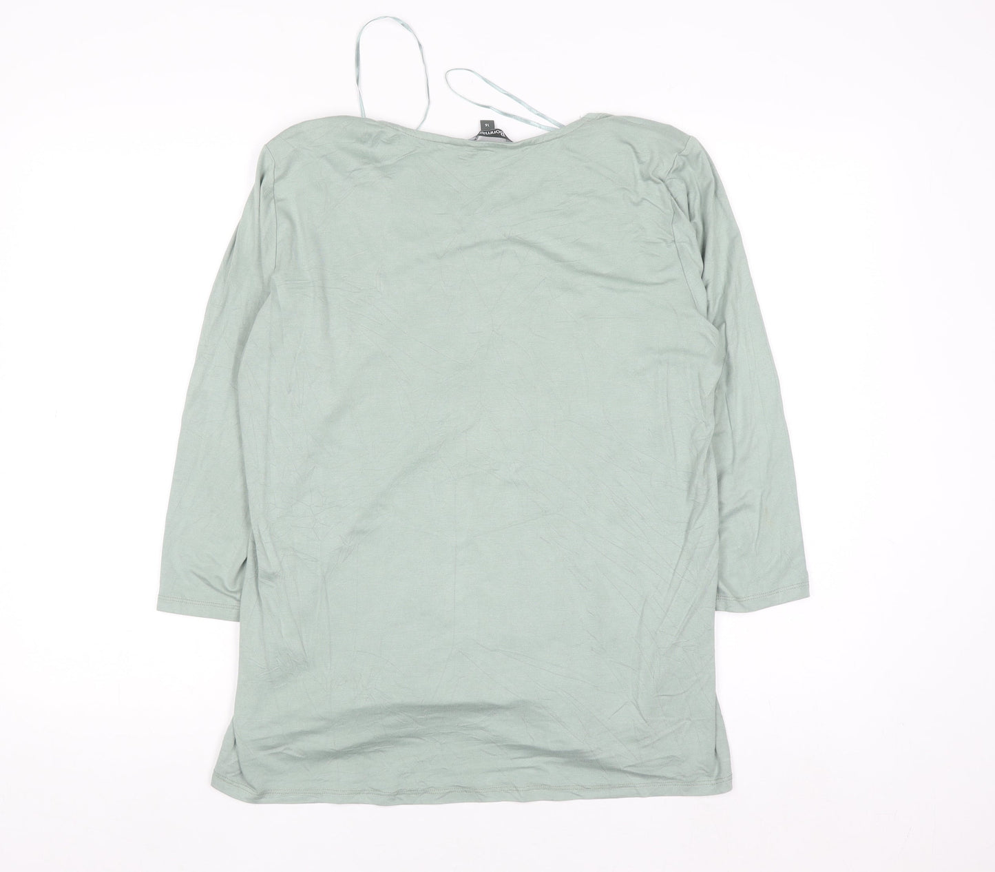 Bonmarché Women’s Green Tunic Top Size 16 Viscose Jersey Long Sleeve