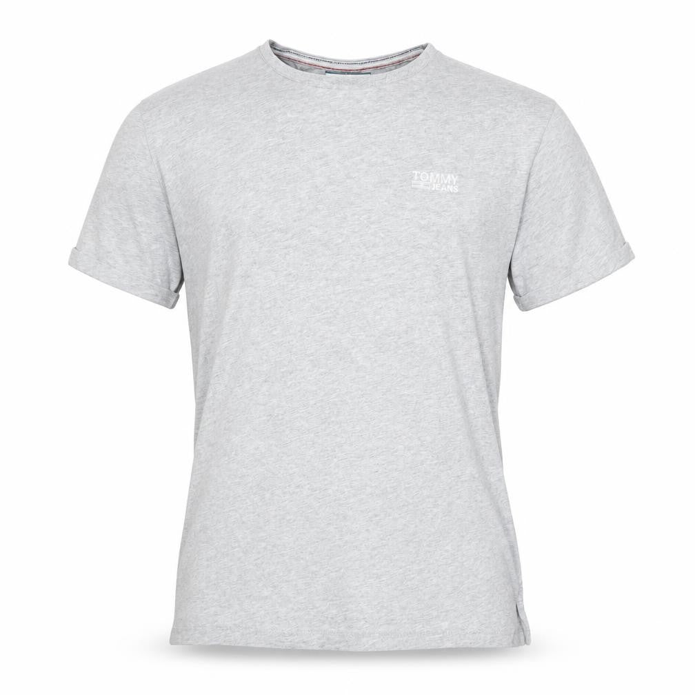 Tommy Jeans Men’s Grey Cotton Crew Neck Short Sleeve T-Shirt S