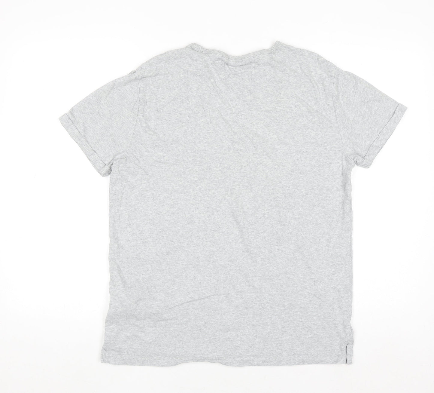 Tommy Jeans Men’s Grey Cotton Crew Neck Short Sleeve T-Shirt S
