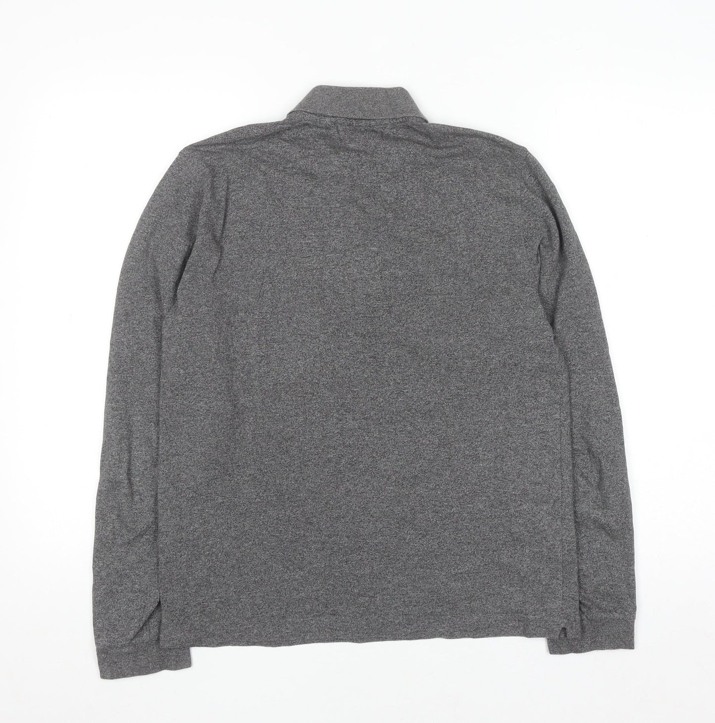 Lacoste Sport Men's Grey Long Sleeve Slim Fit Polo Shirt Size S