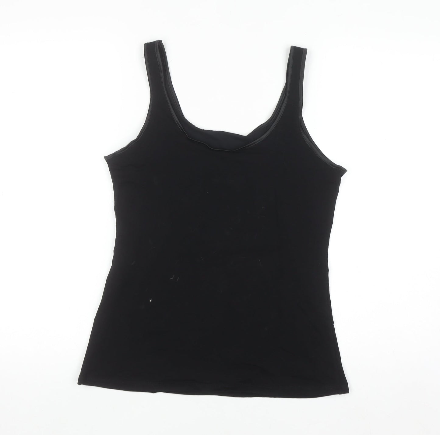 Next Women’s Black Cotton Stretch Tank Top Size 14