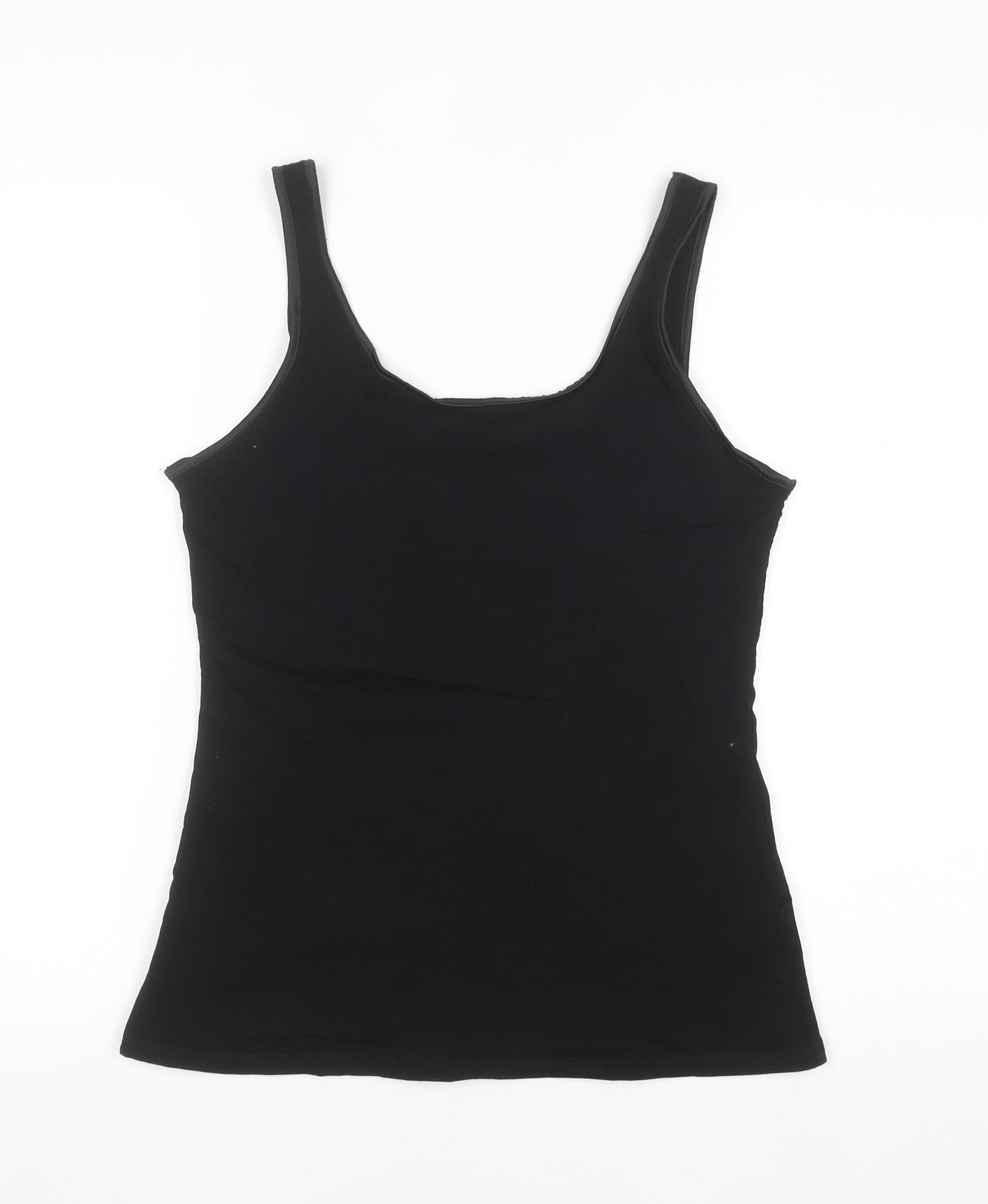 Next Women’s Black Cotton Stretch Tank Top Size 14