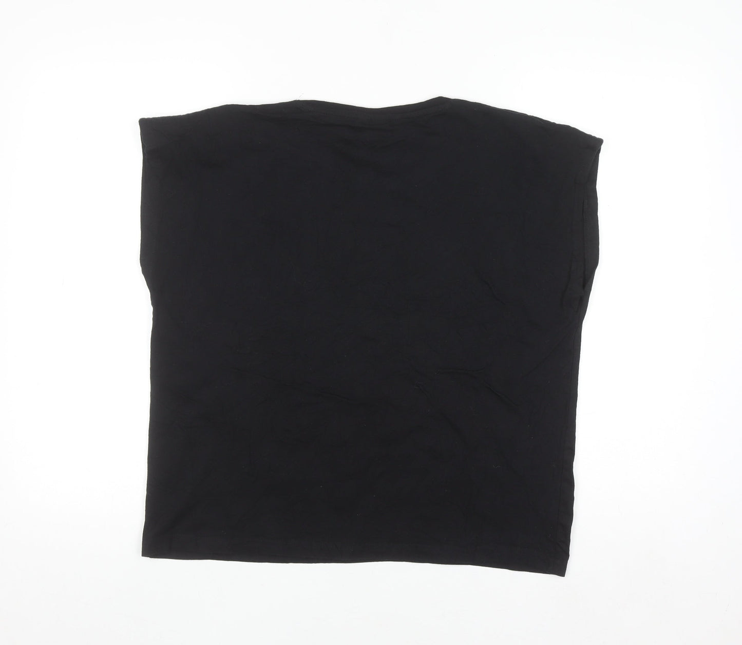 Disney Women's Black Minnie Mouse L Cotton Sleeveless T-Shirt