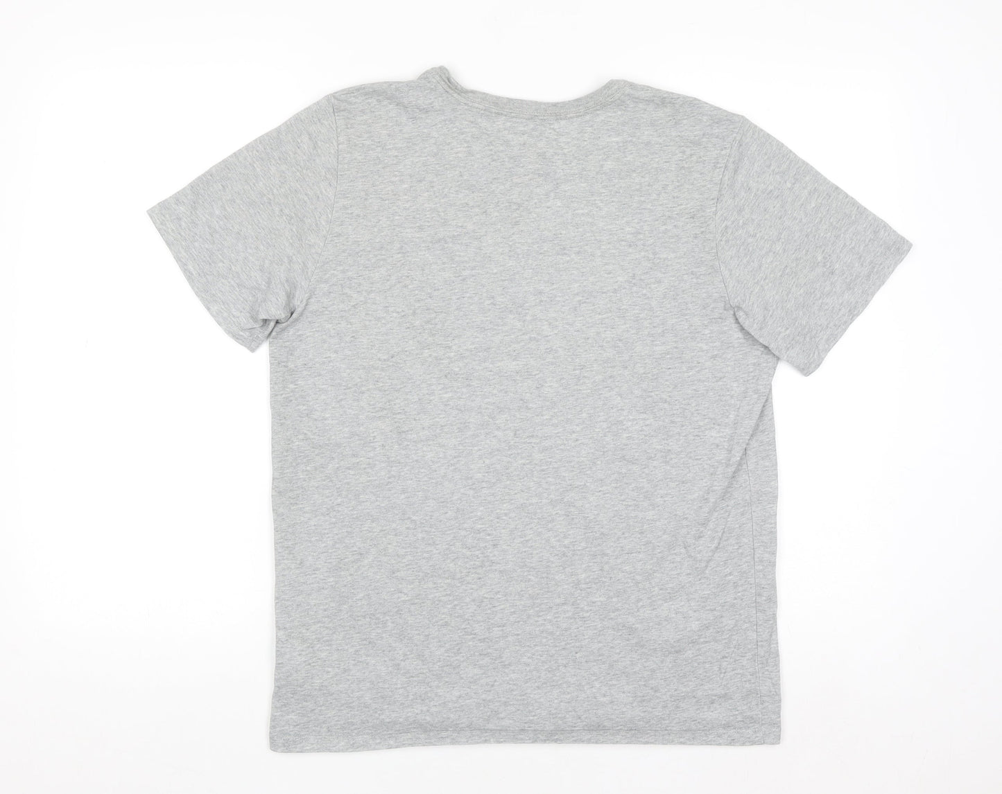 Nike Men's Grey Dri-Fit Athletic Short Sleeve Crew Neck T-Shirt M