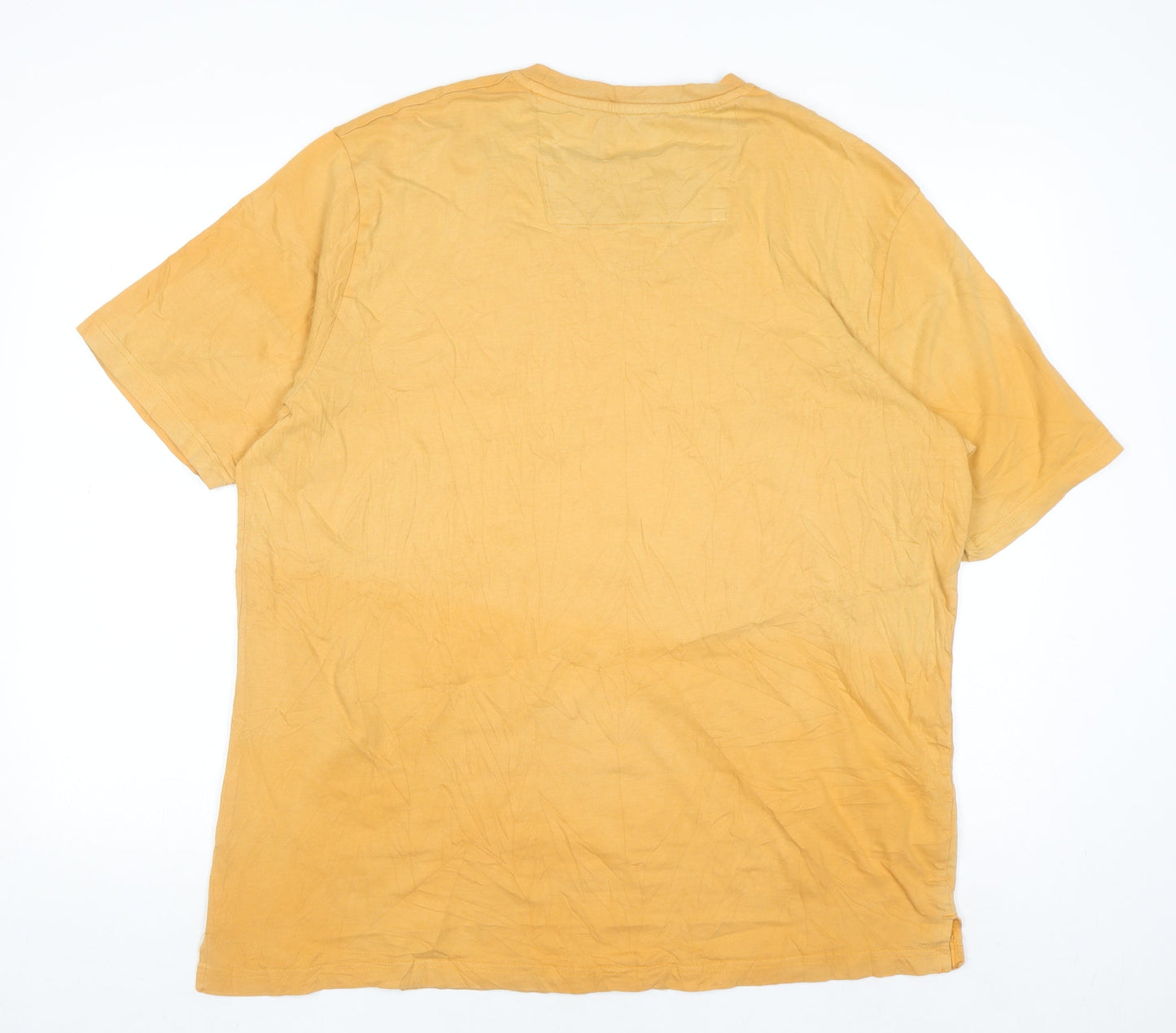Marshall Artist Men's Yellow 3XL Crew Neck Cotton T-Shirt