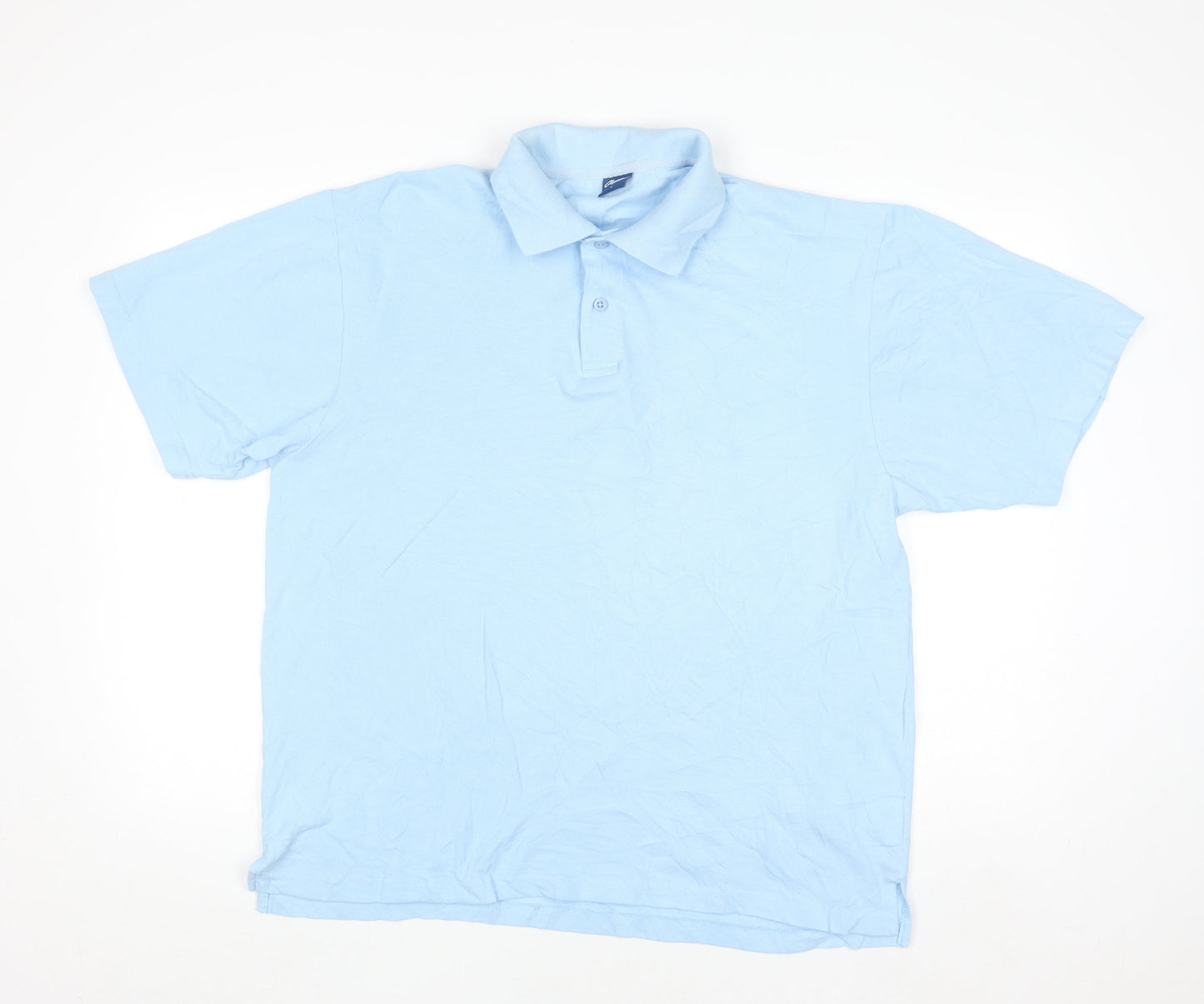 Chums Men's Blue Cotton Polo Shirt Size L Regular Fit