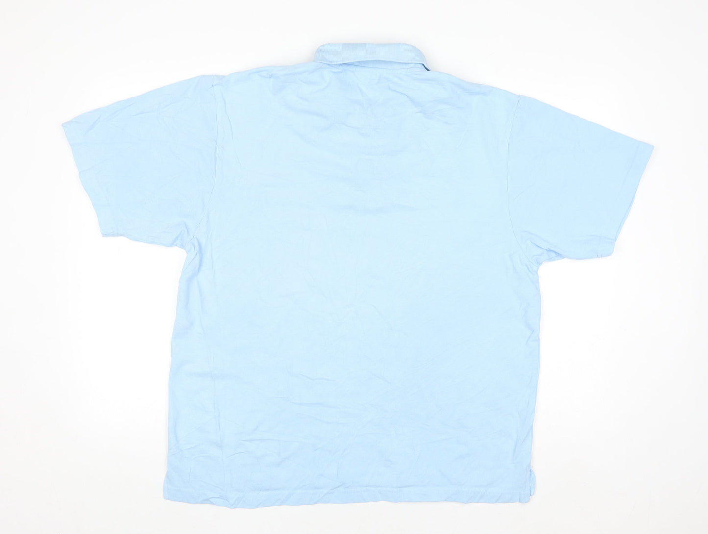 Chums Men's Blue Cotton Polo Shirt Size L Regular Fit