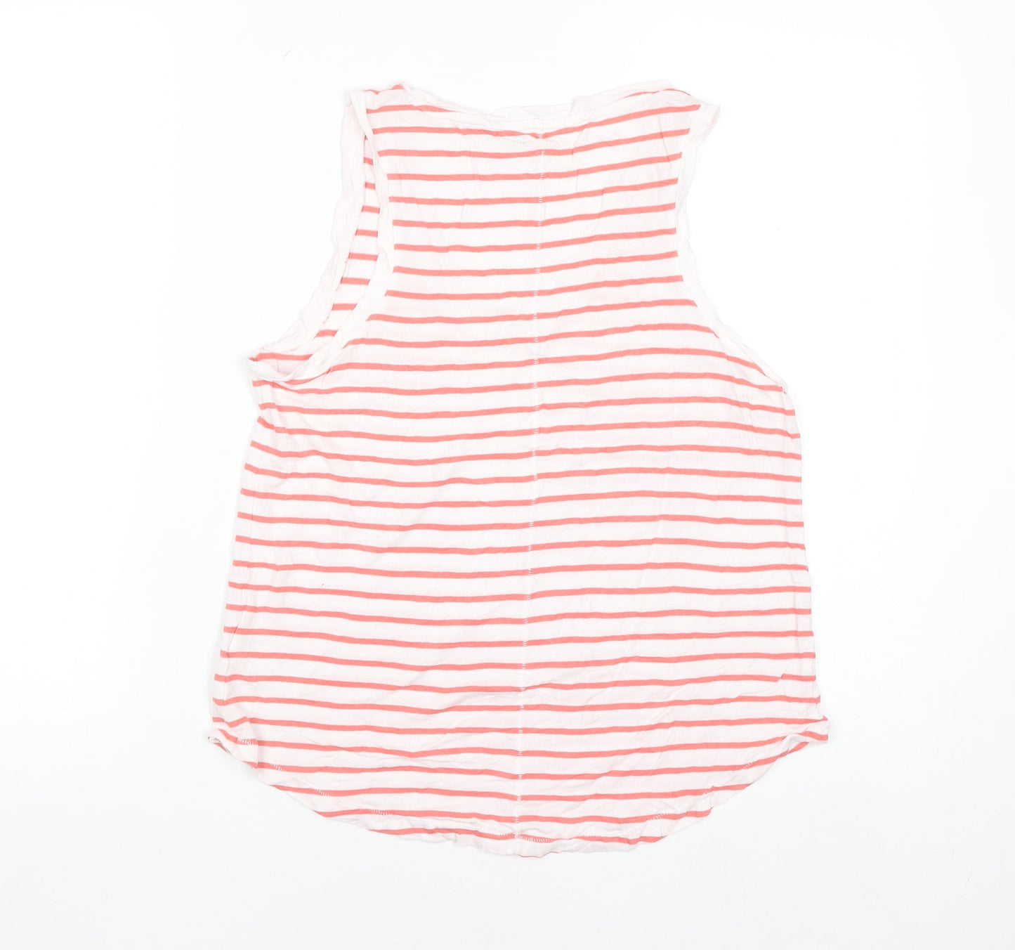 GAP Women’s Pink Striped Rayon Tank Top Size M Sleeveless Summer Casual