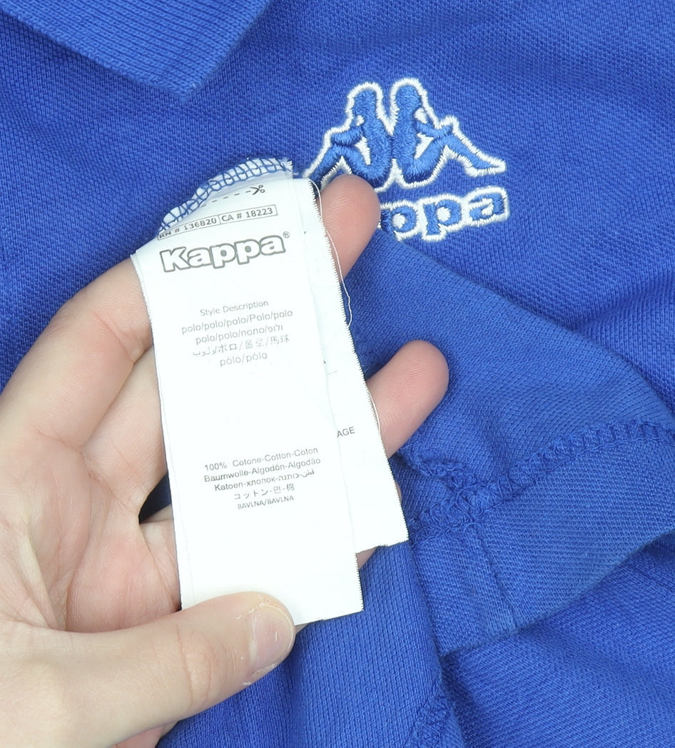 Kappa Men’s Blue Polo Shirt XL Cotton Casual Sportswear