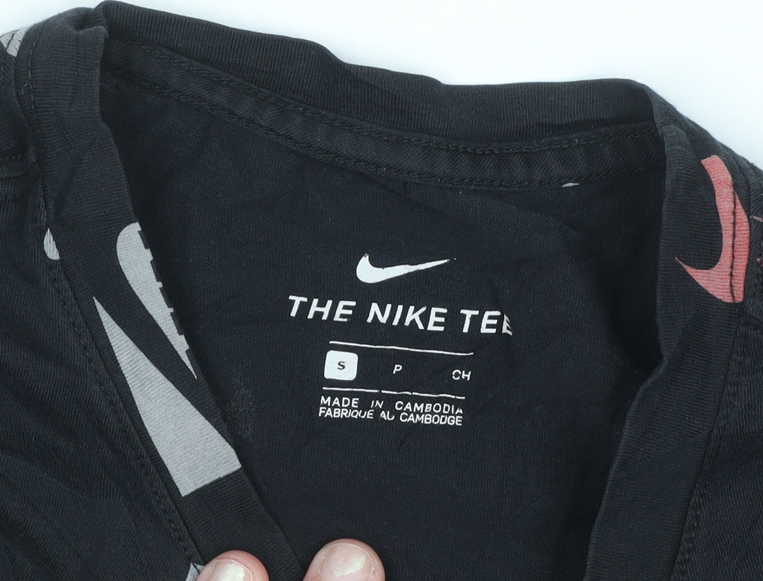 Nike Men's Black Graphic Logo Sports T-Shirt Size S