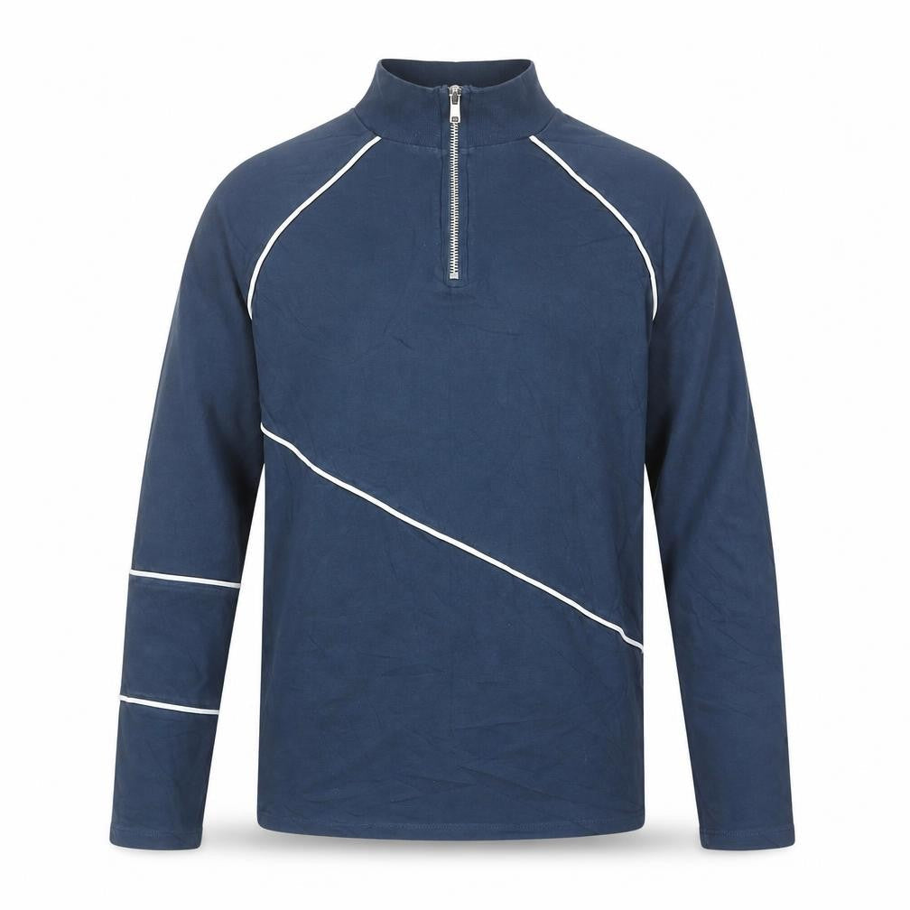 ASOS DESIGN Men's Blue XS 1/4 Zip Slim Fit Sweatshirt