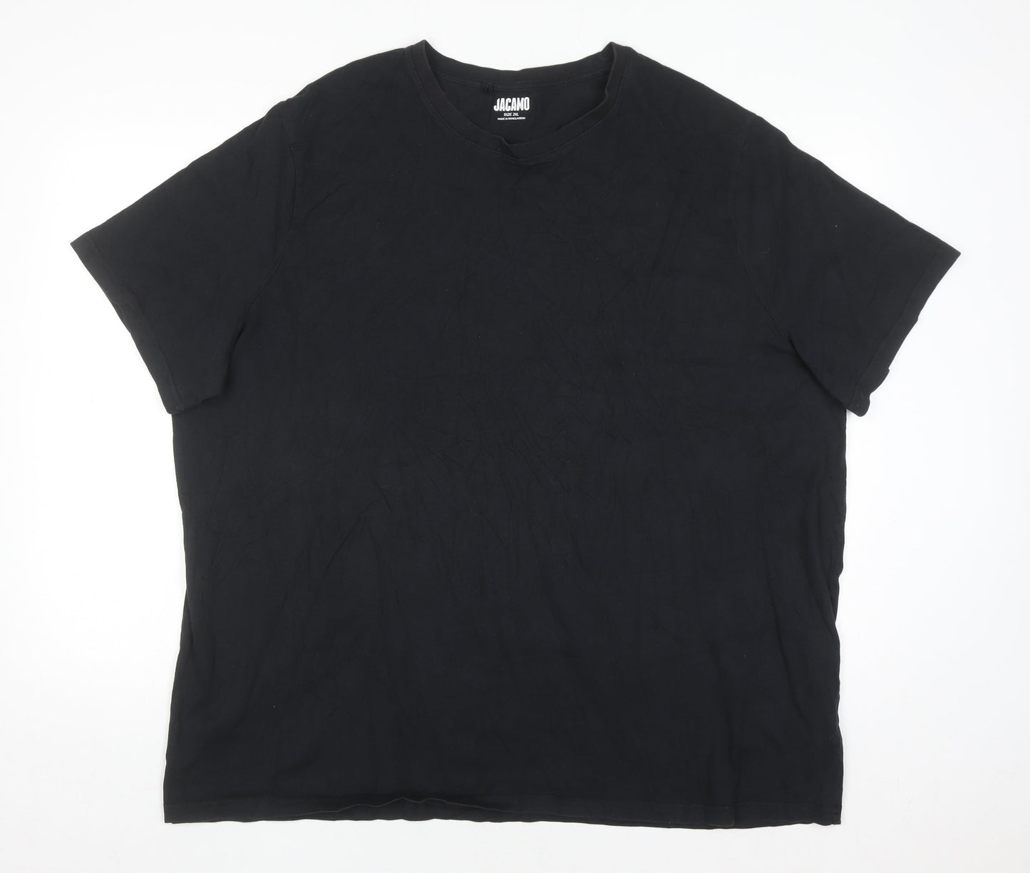 Jacamo Men's Black 2XL Crew Neck Cotton T-Shirt