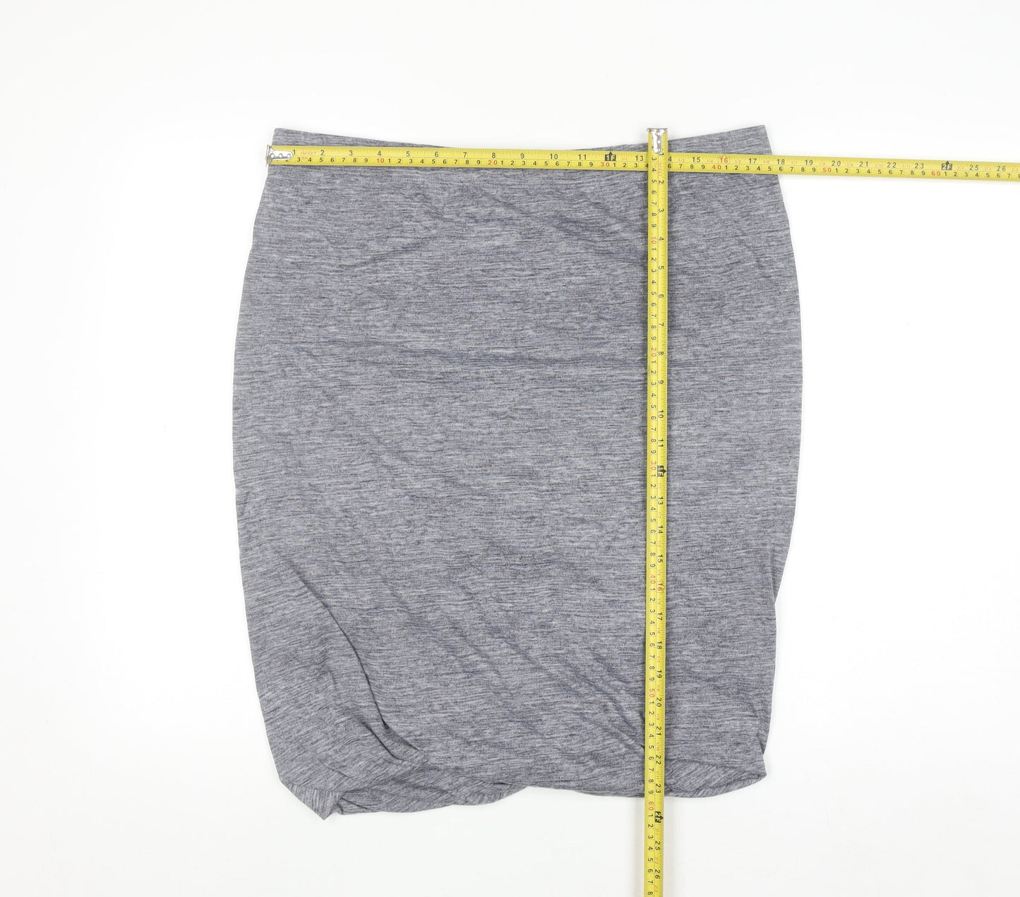 Gap Women's Grey Jersey Pencil Skirt XL Stretch Cotton Blend