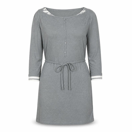 Marks & Spencer Women's Grey Belted Jersey Shirt Dress Size 12
