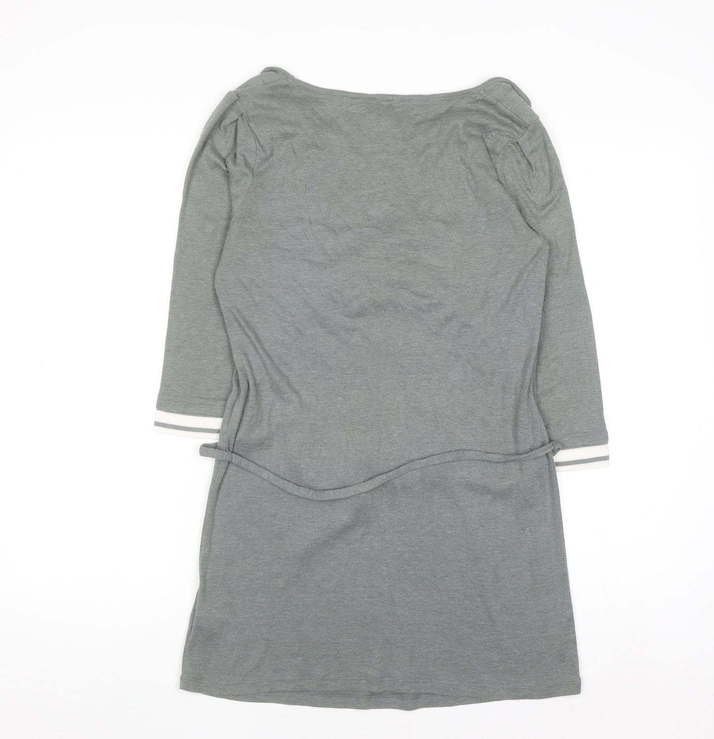 Marks and Spencer Women's Grey Belted Jersey Shirt Dress Size 12