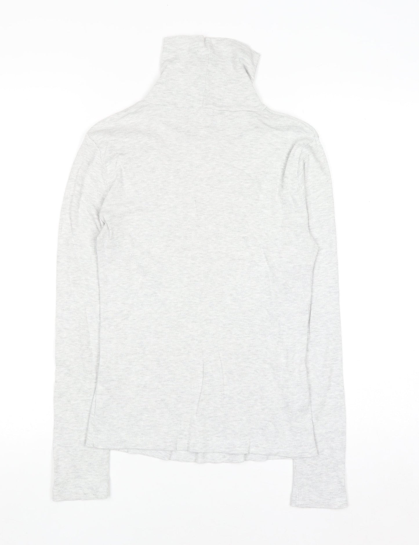 River Island Womens Grey Roll Neck Slim Fit Long Sleeve Jumper Size 12