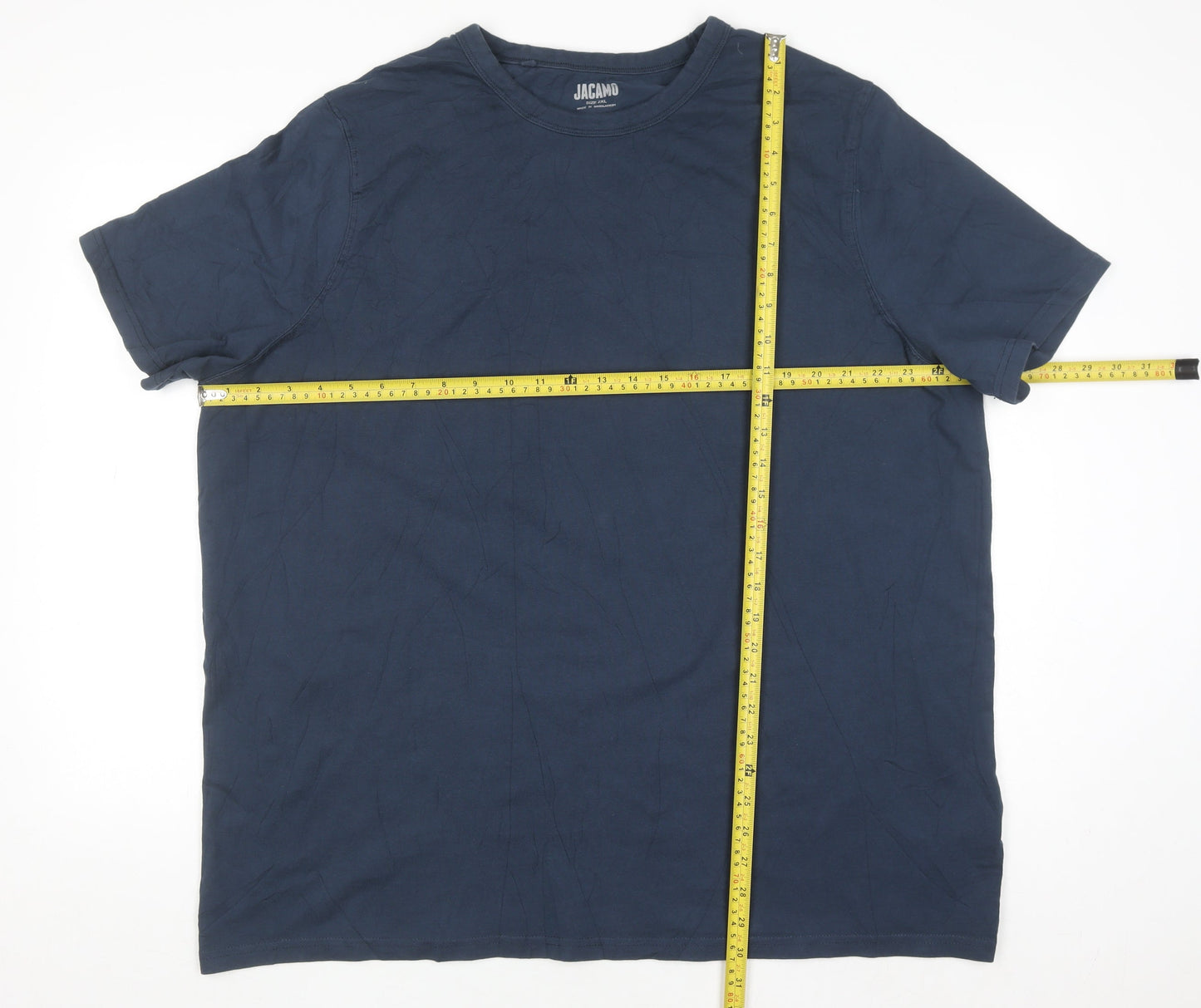 Jacamo Men's Navy 2XL Cotton Crew Neck T-Shirt