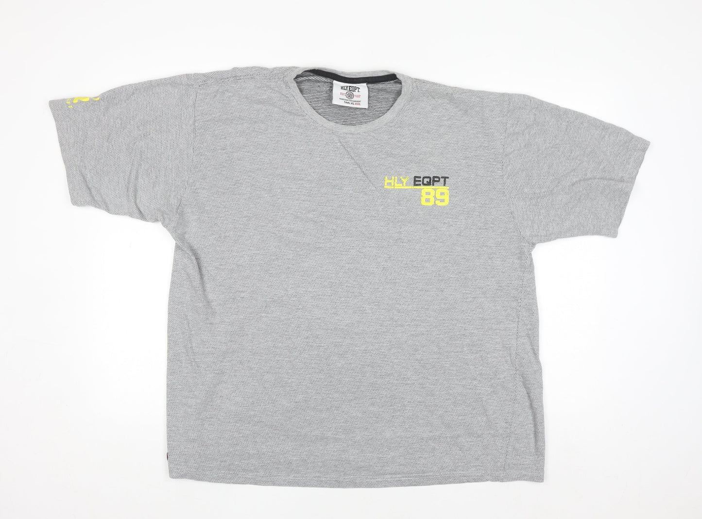 HLY EQPT Men’s Grey XXL Crew Neck Cotton T-Shirt