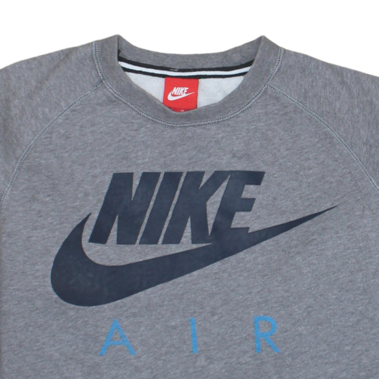 Nike Men's Grey Air Logo Pullover Sweatshirt Size M