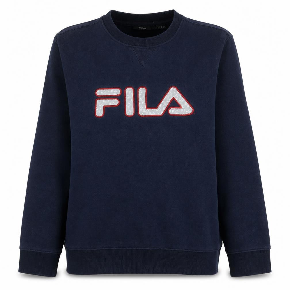 Fila Men's Blue Crew Neck Logo Sweatshirt Size L