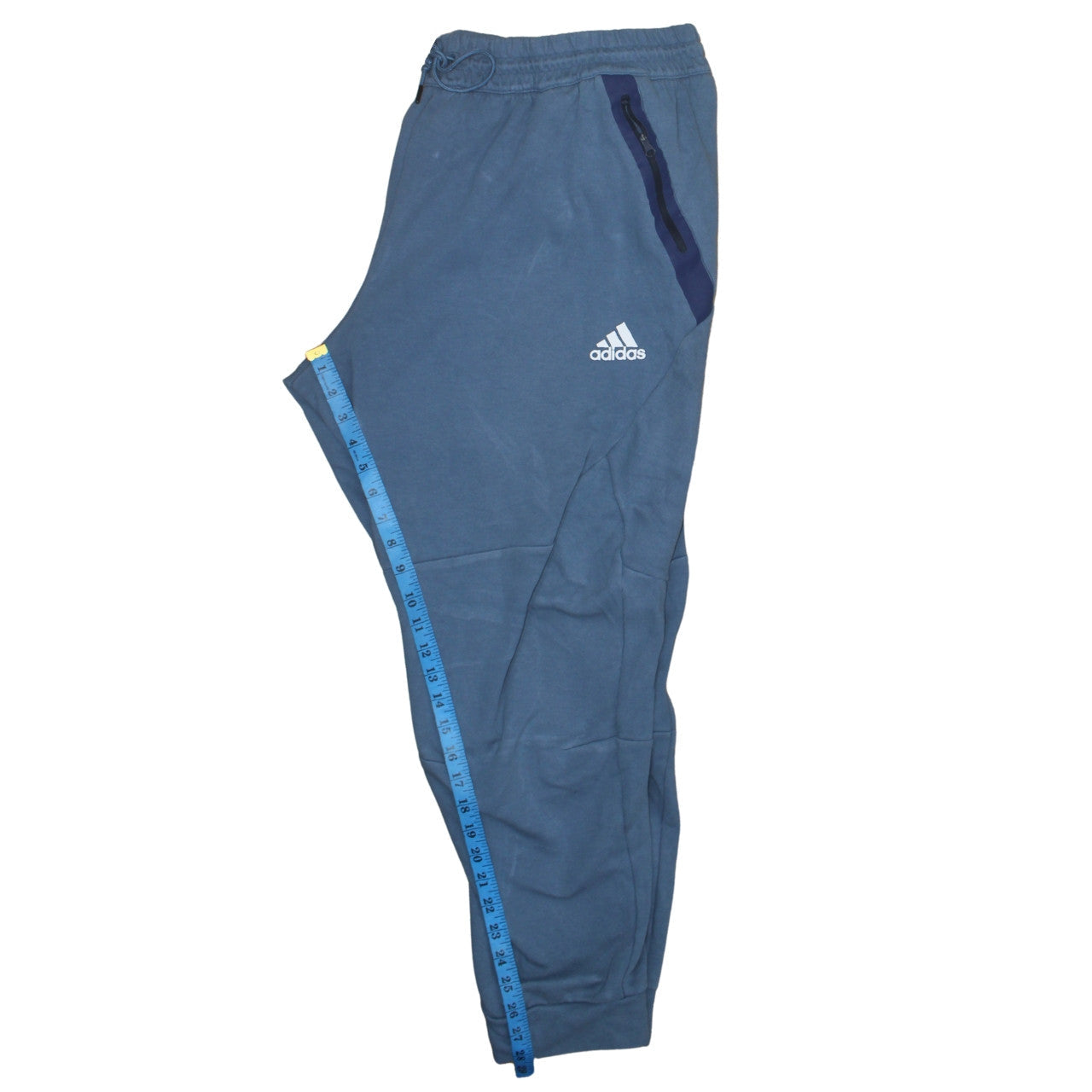 Adidas Men’s Blue 2XL Jogger Trousers Elastic Waist Tapered Fit