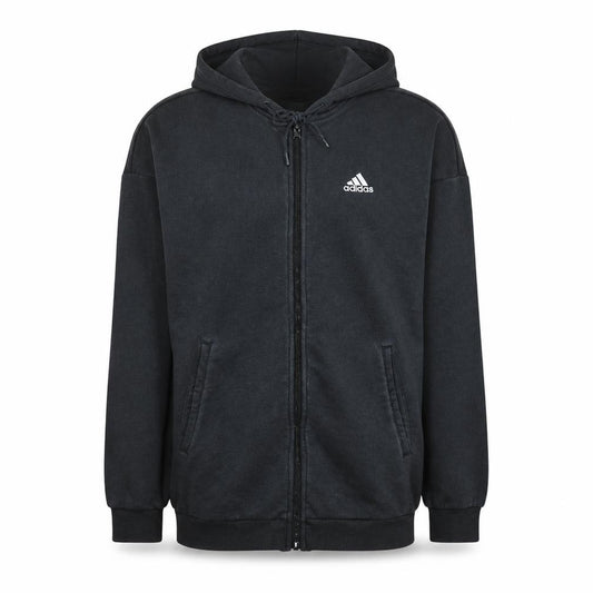 Adidas Women Black XS Full Zip Hoodie Sweatshirt Cotton Blend