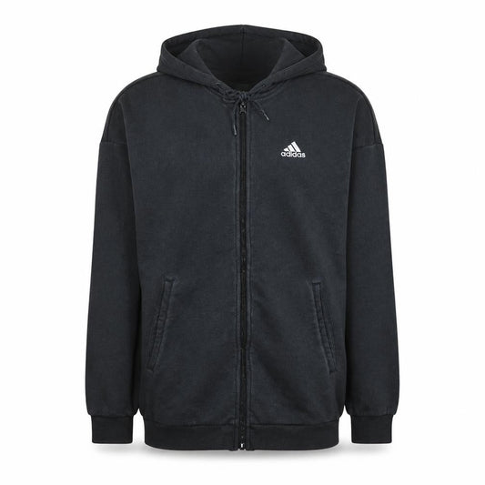 Adidas Women Black XS Full Zip Hoodie Sweatshirt Cotton Blend