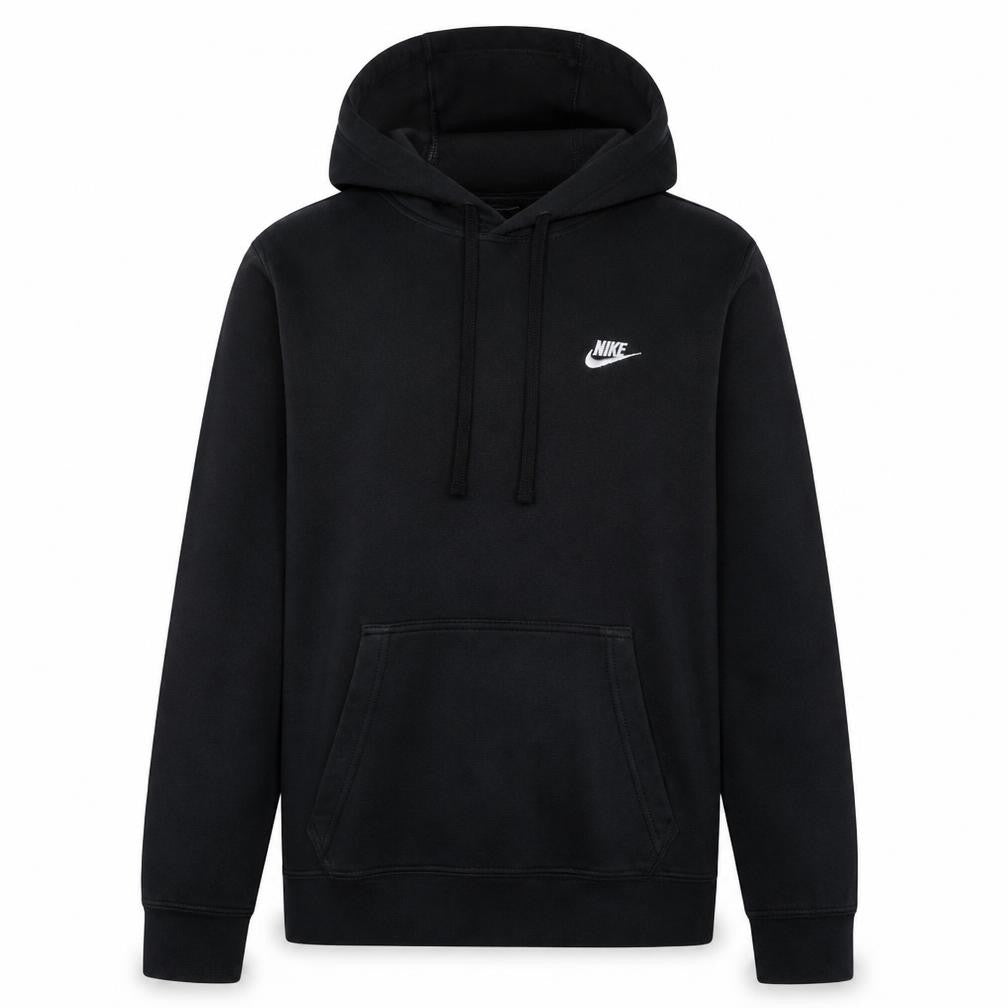 Nike Men's Black Pullover Hoodie Size S Logo Fleece Sweatshirt